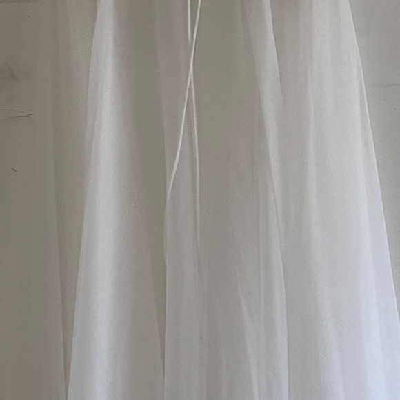 Vintage ivory and cream sheer full length Chemise - Picture 9 of 13